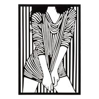 NÁSTENNÁ DEKORÁCIA FASHIONABLE - čierna, Basics, kov (40/60/1.3cm)