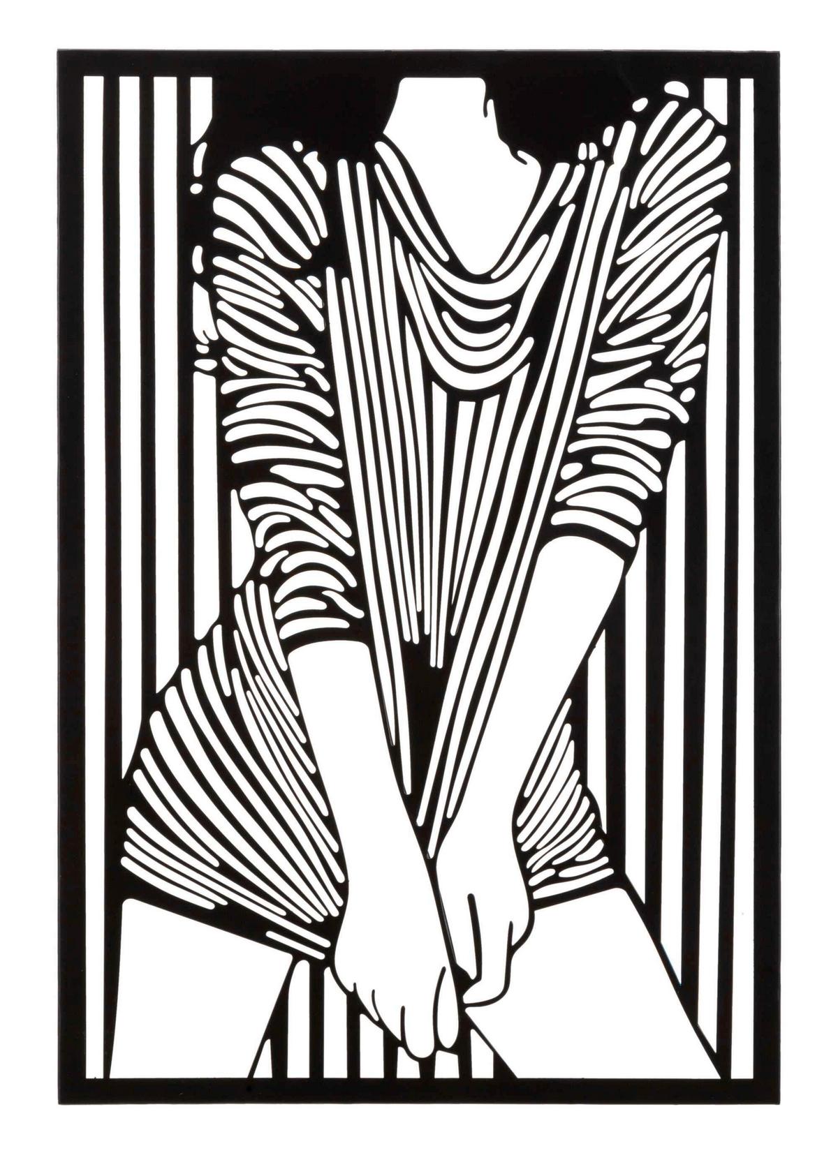 NÁSTENNÁ DEKORÁCIA FASHIONABLE - čierna, Basics, kov (40/60/1.3cm)