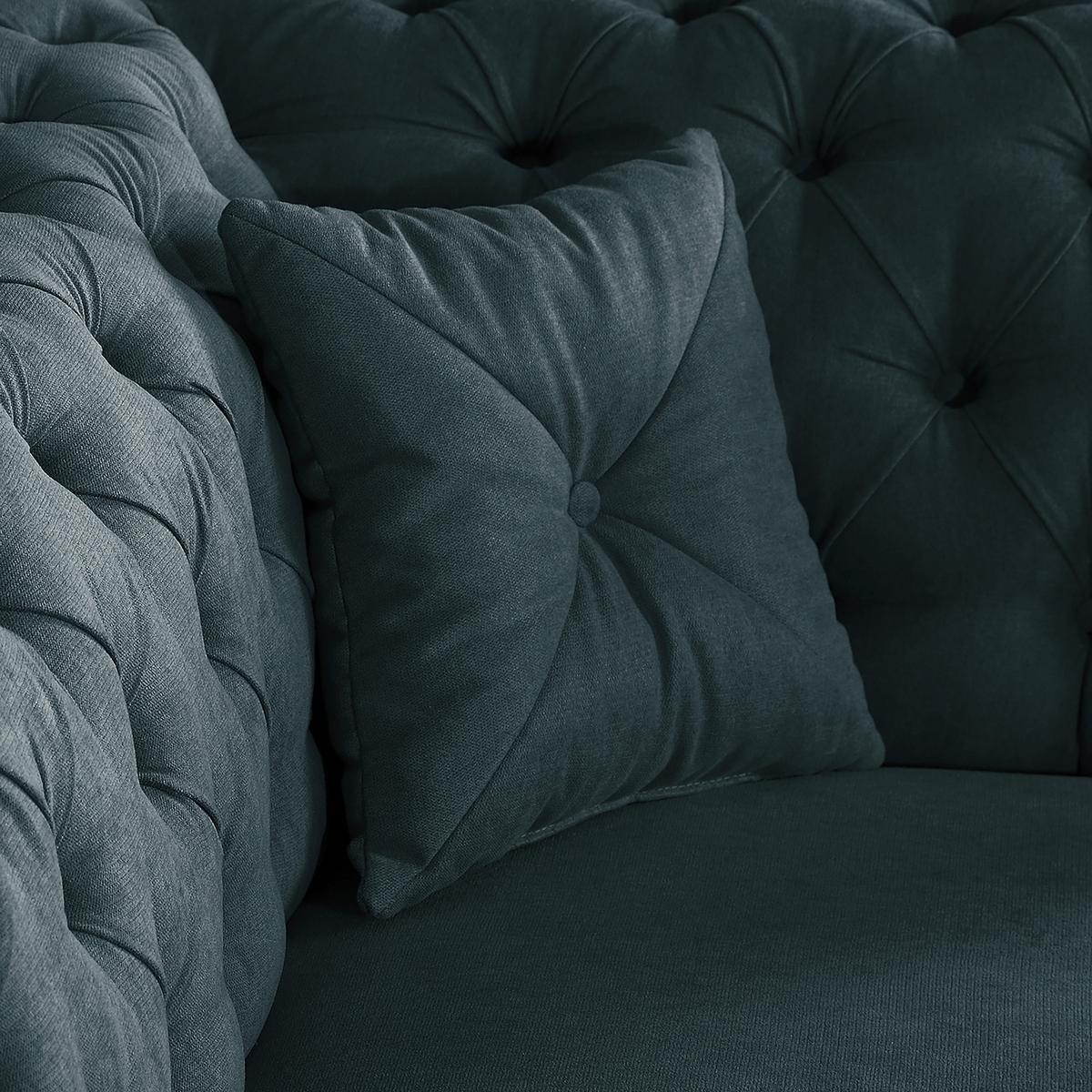 3-Sitzer-Sofa Preston Dunkelgrau B: 232 cm - Dunkelgrau/Braun, Design, Textil (232/79/97cm) - Livetastic