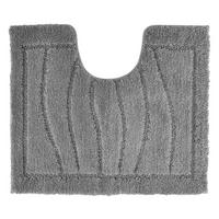 Wc-vorleger Mit Ausschnitt Lasse Graphit 50x60cm Waschbar - Graphitfarben, ROMANTIK / LANDHAUS, Textil (50/60cm) - James Wood