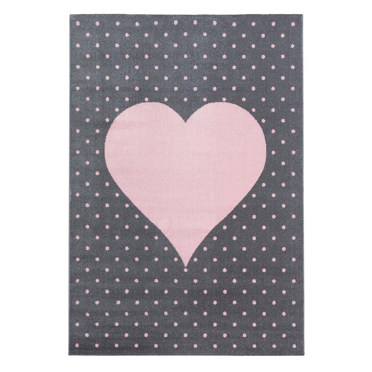 Dětský koberec SRDCE 200x290cm - pink, Trend, textil (200/290cm) - Ben'n'jen