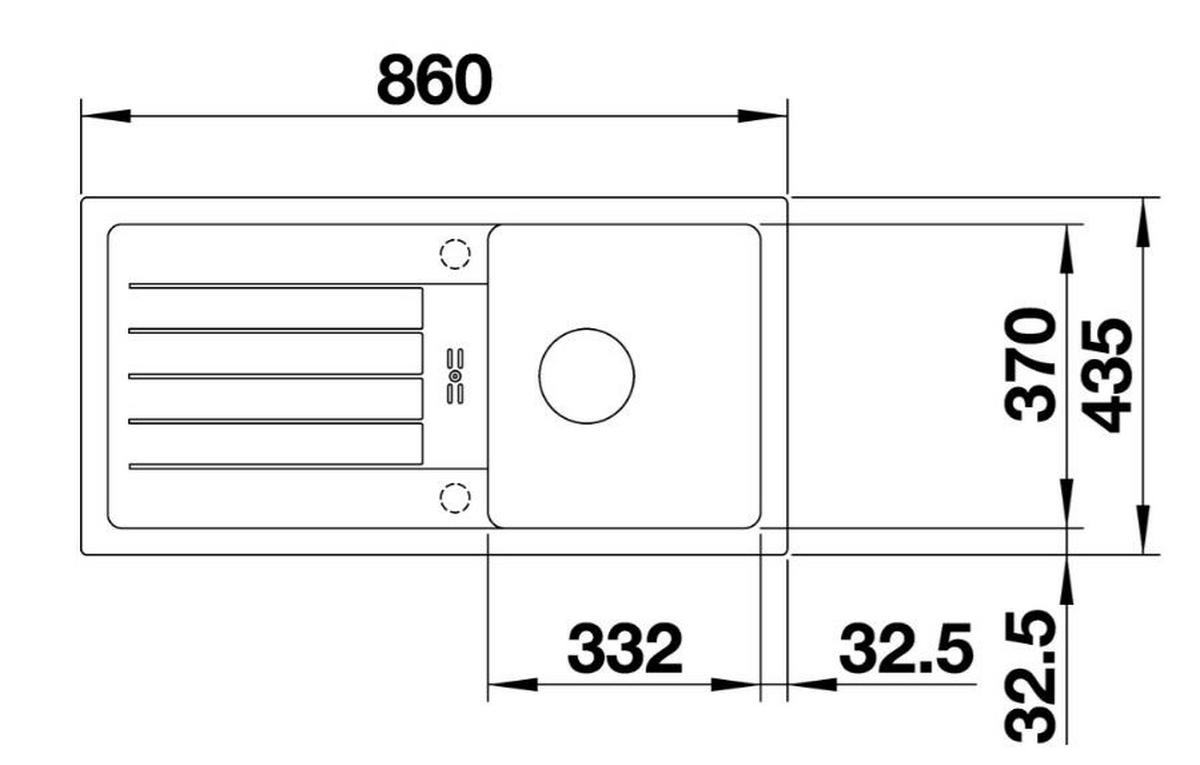 Granitový dřez BLANCO FAVUM 45 S - Moderní, kámen (86/43,5/18cm) - Blanco
