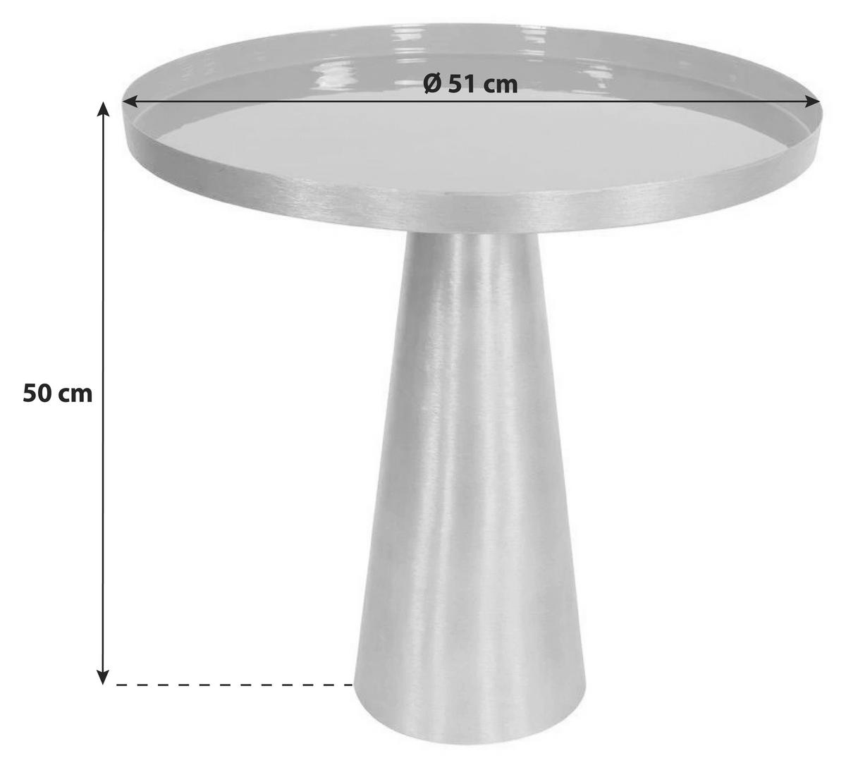 Beistelltisch Morrison Graubraun/Goldfarben - Graubraun/Goldfarben, Trend, Metall (51/51/50cm) - Kayoom