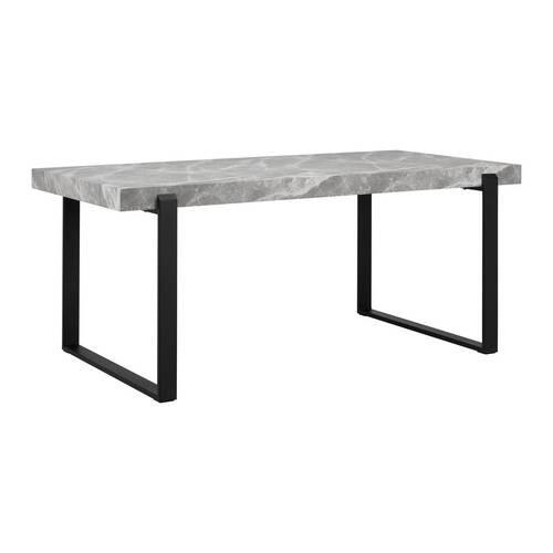 Jedálenský stôl Mila 180x90 cm - čierna/sivá, Modern, kov/kompozitné drevo (180/90/76cm) - Bessagi Home