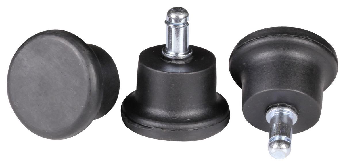 Bürostuhlgleiter Bodengleiter 5-teilig - Schwarz, Basics, Kunststoff (5cm) - MID.YOU