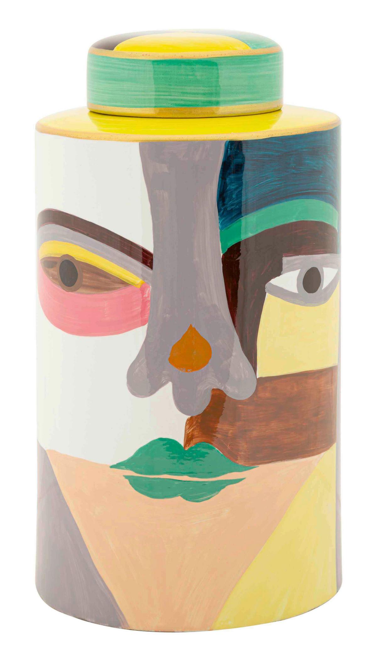 Vase Pot Piccassy Color Top Multicolor B: 19 cm - Multicolor, Basics, Keramik (19/33/19cm)