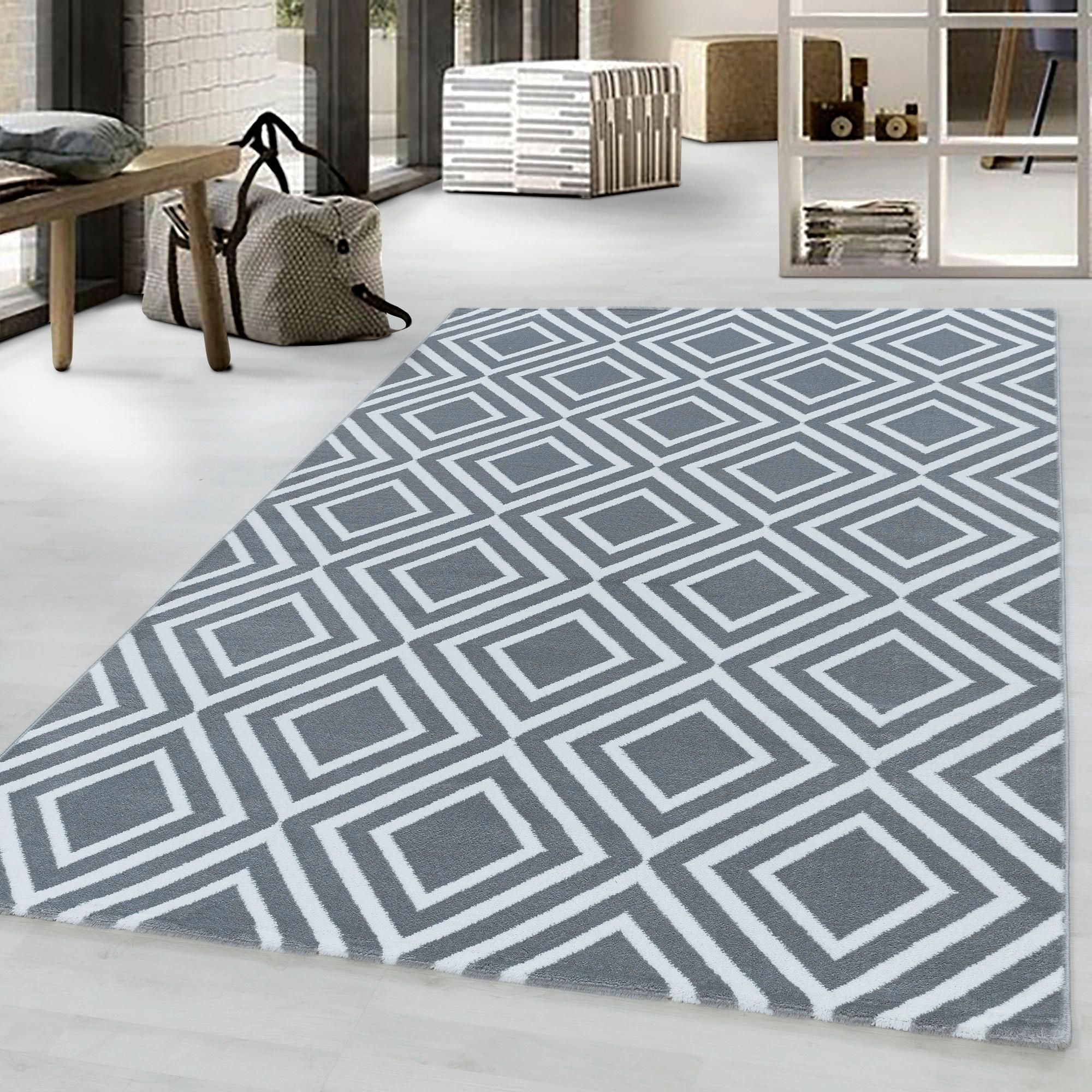 Teppich Läufer Grau Costa 80x250 cm - Grau, Design, Textil (80/250cm)