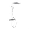 Brausegarnitur Ocean Chrom 3-Fach verstellbar Anti-Kalk - Anthrazit, Design, Metall (3/80-120/37,5cm) - Schütte