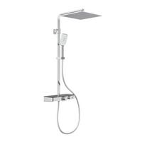 Brausegarnitur Ocean Chrom 3-Fach verstellbar Anti-Kalk - Anthrazit, Design, Metall (3/80-120/37,5cm) - Schütte