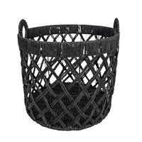 koš CHARLY - černá, Moderní, kov/papír (30/35cm) - Modern Living