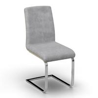 Stolička s pružným podnožím NUBIA - sivá/farba duba, Modern, kov/drevo (44/90/59cm) - Bessagi Home
