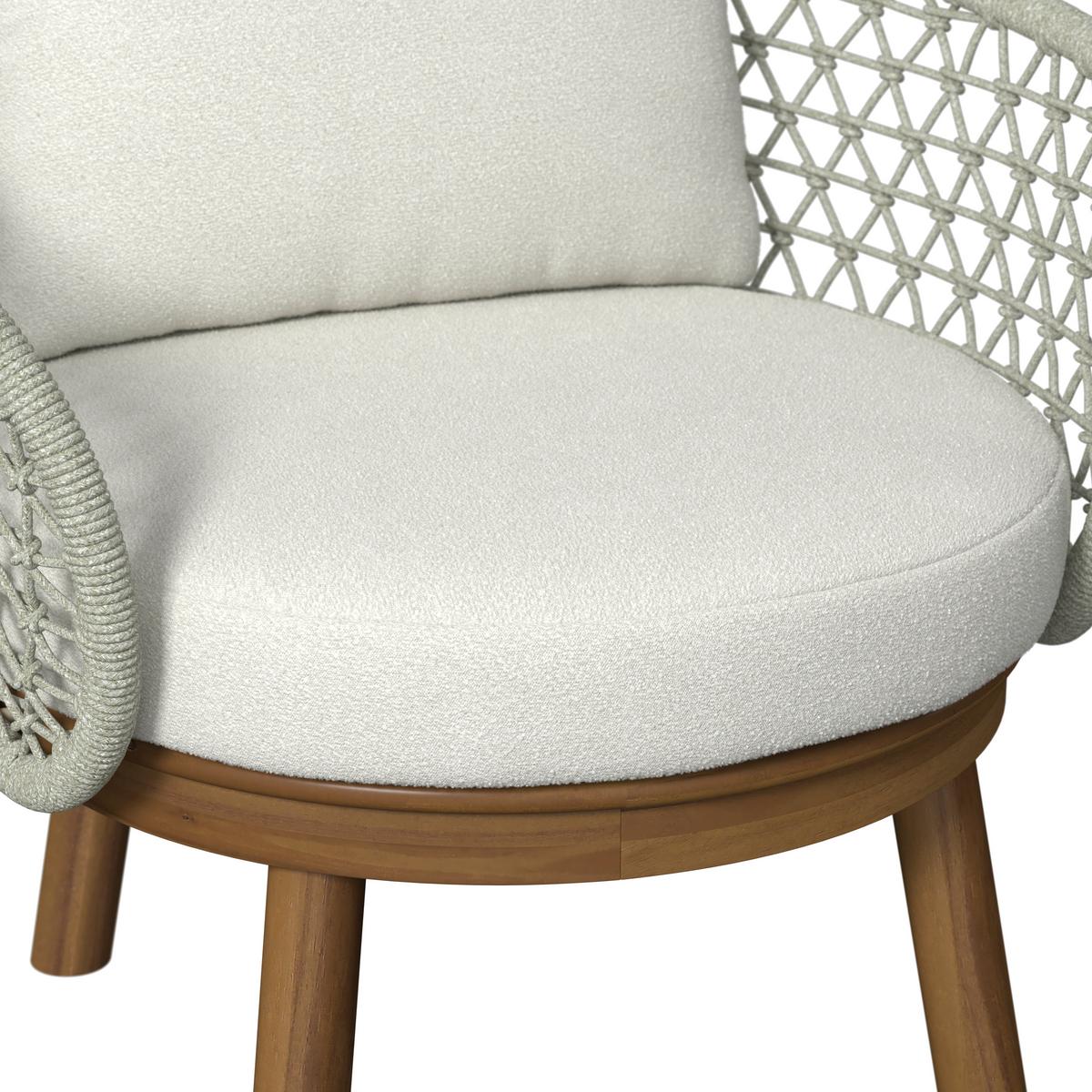 TERASOVÁ SEDACIA SÚPRAVA BELAYA - sivá/biela, Modern, kov/drevo (244/205cm) - Bessagi Garden