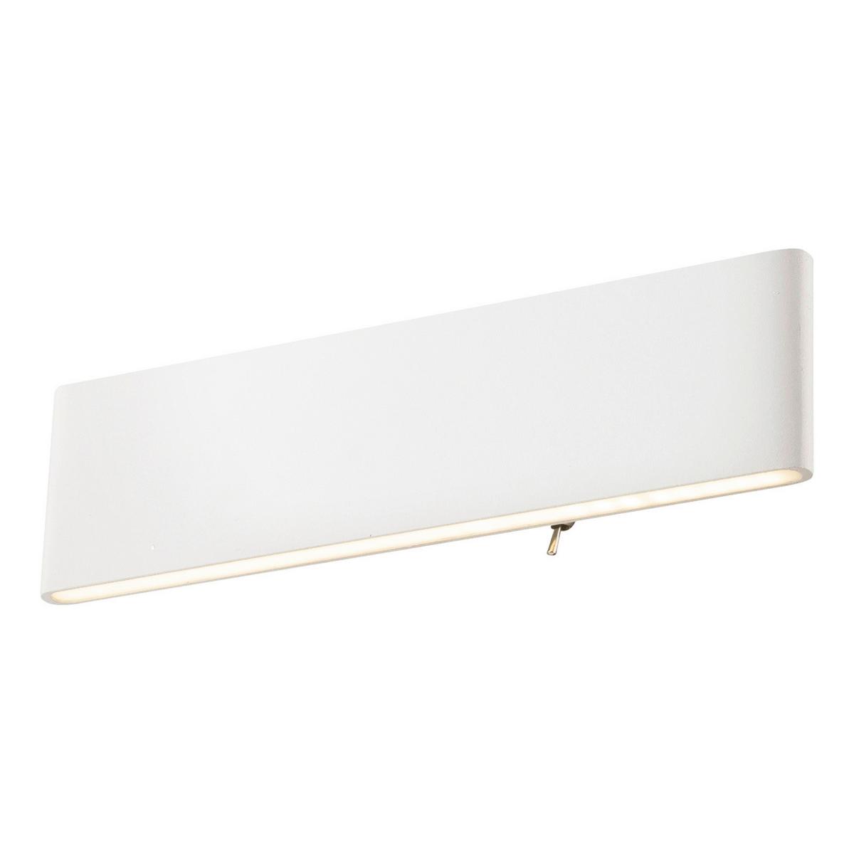 LED-Wandleuchte Siegfried Weiß - Weiß, Design, Kunststoff/Metall (29,5/3,5/8cm) - Globo