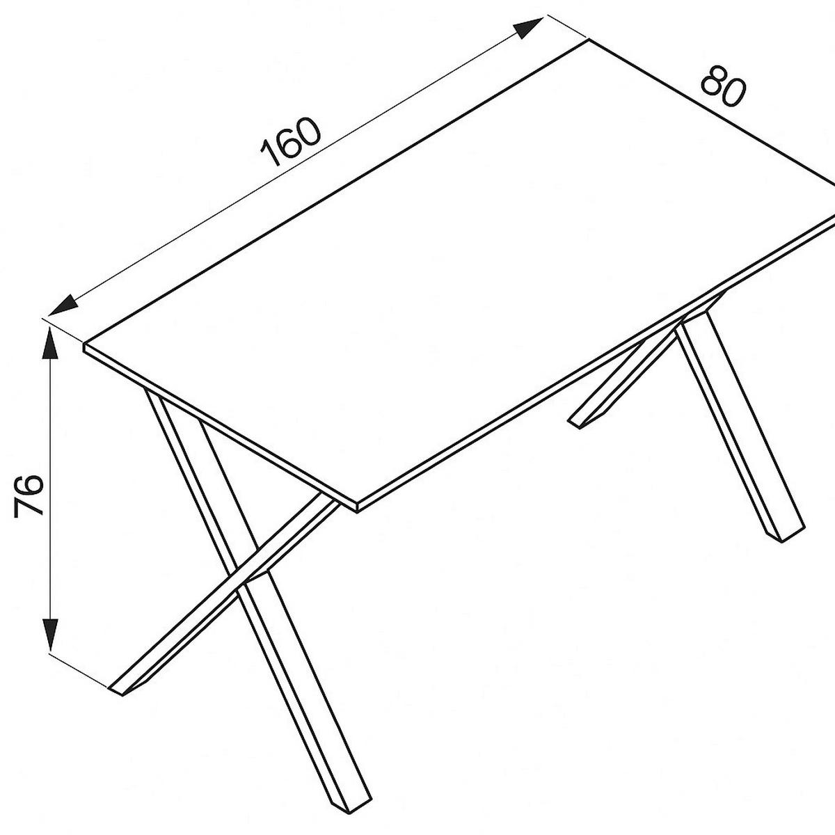 Schreibtisch Lona Anthrazit, Silber B: 160 cm - Anthrazit/Silberfarben, Design, Holzwerkstoff/Metall (160/76/80cm) - MID.YOU