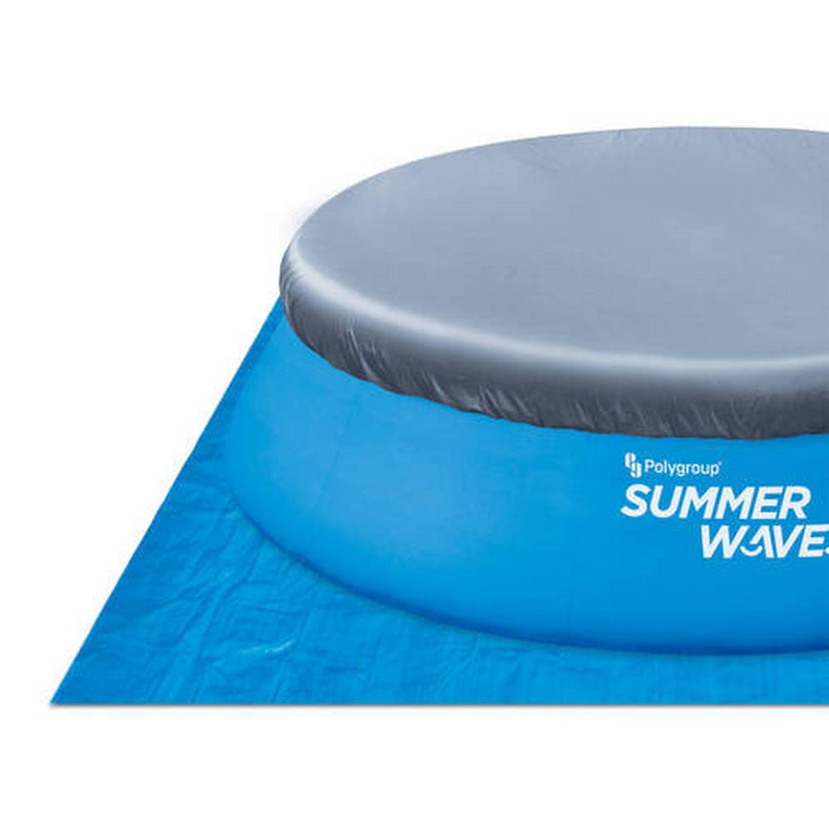 Aufstellpool Rund mit Leiter DM: 457 cm - Blau, KONVENTIONELL, Kunststoff (457/107cm)
