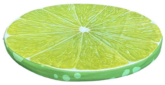 Sitzkissen Fruits - Grün, MODERN, Textil (38/2.5cm) - Luca Bessoni
