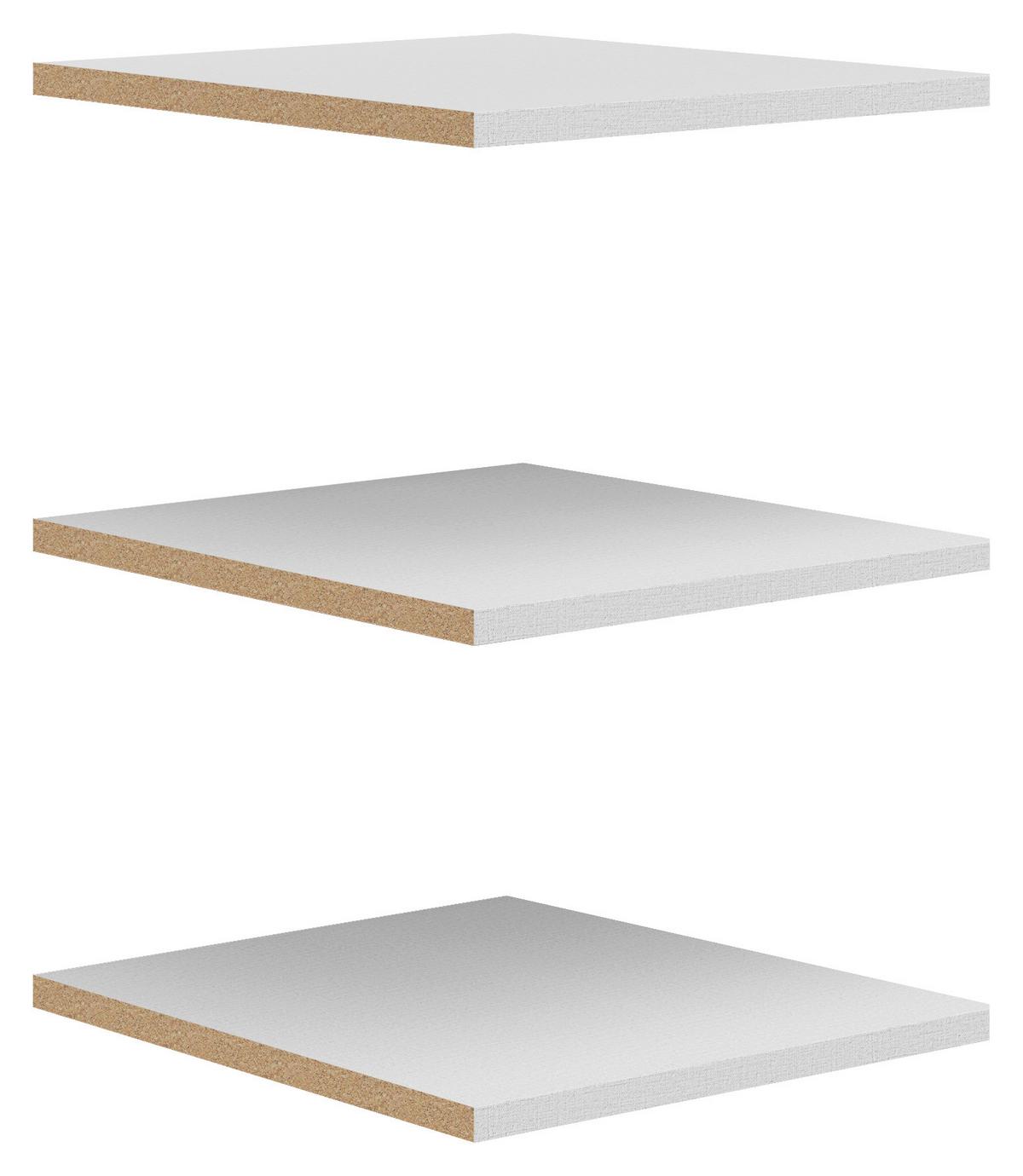 Einlegeböden Brando 3er-Set 43x48 cm - Hellgrau, Holzwerkstoff (43/1,8/48cm)