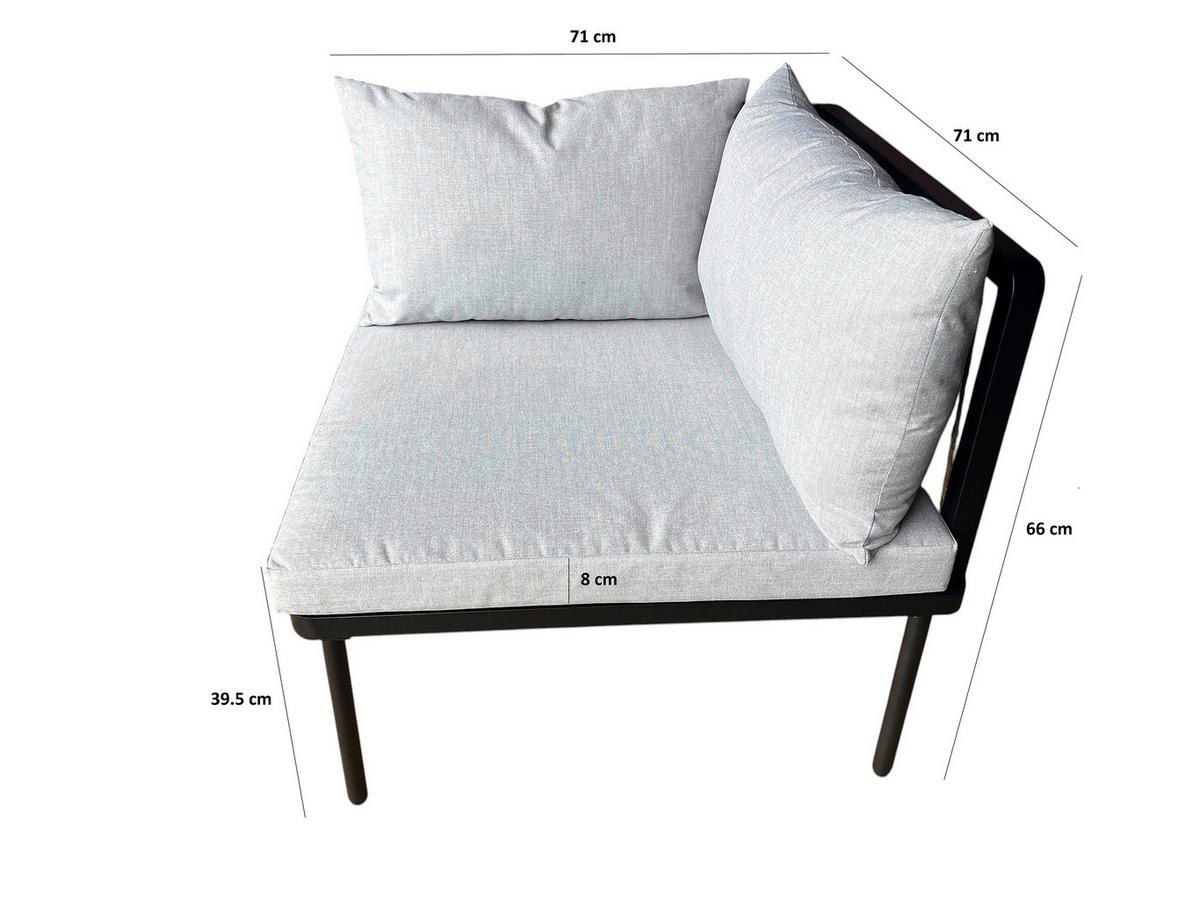 Loungegarnitur Vienna - Schwarz/Grau, MODERN, Holz/Textil (70/30/77cm) - Beldano