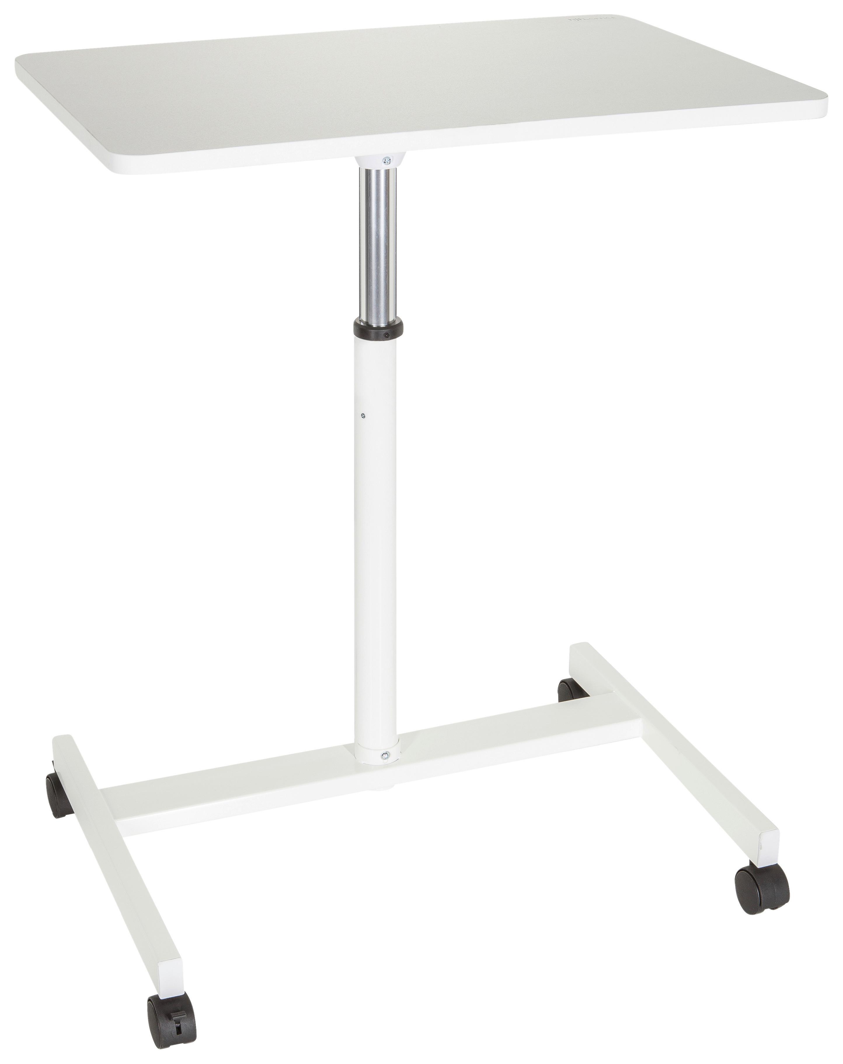 Stehschreibtisch Stand Vm-Su höhenverstellbar Weiß - Weiß, Basics, Holzwerkstoff/Kunststoff (70/80-114/48cm) - MID.YOU