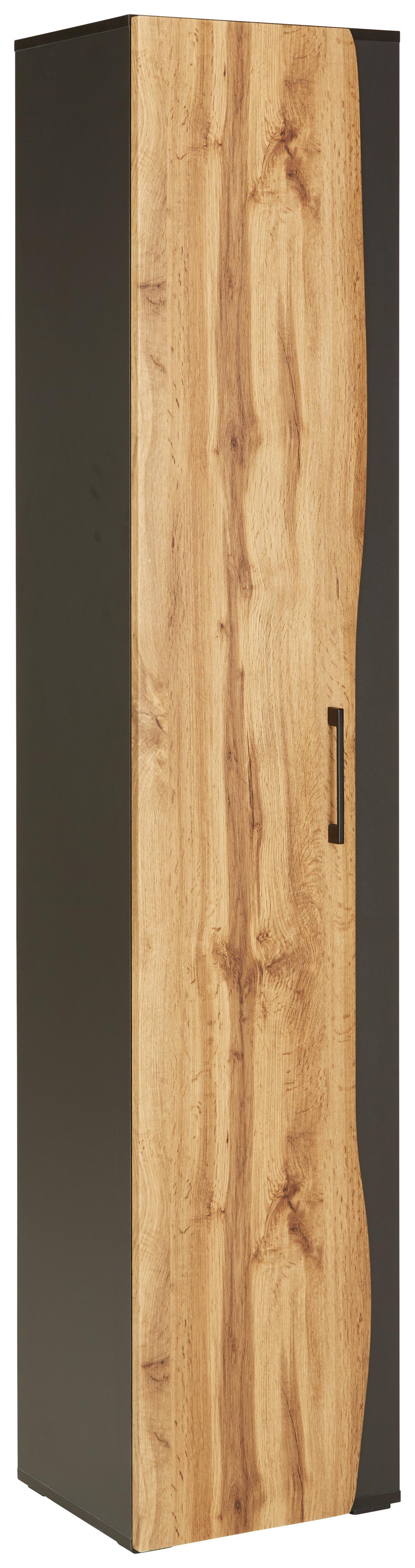 Vysoká skrinka TIMBER -EXKLUSIV- - Modern, kov/kompozitné drevo (40/194/35cm) - Premium Living