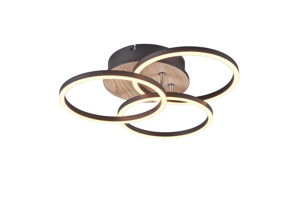 LED-Deckenleuchte R62823135 Circle - Braun, Design, Kunststoff (44/9,5cm)