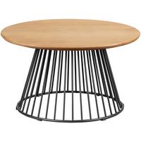 Konferenčný stolík NICA P: 70cm - čierna/farba duba, Modern, kov/drevo (70/70/40cm) - Mömax