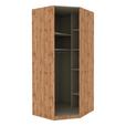 Eckschrankkorpus 91,1cm Unit Wotan Eiche/Twist Dekor - Schlammfarben/Eiche Wotan, MODERN, Holzwerkstoff (91,1/210/91,1cm) - Ondega