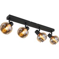 Strahler Juliana - Bernsteinfarben/Schwarz, MODERN, Glas/Metall (56/12,5/13,5cm) - James Wood