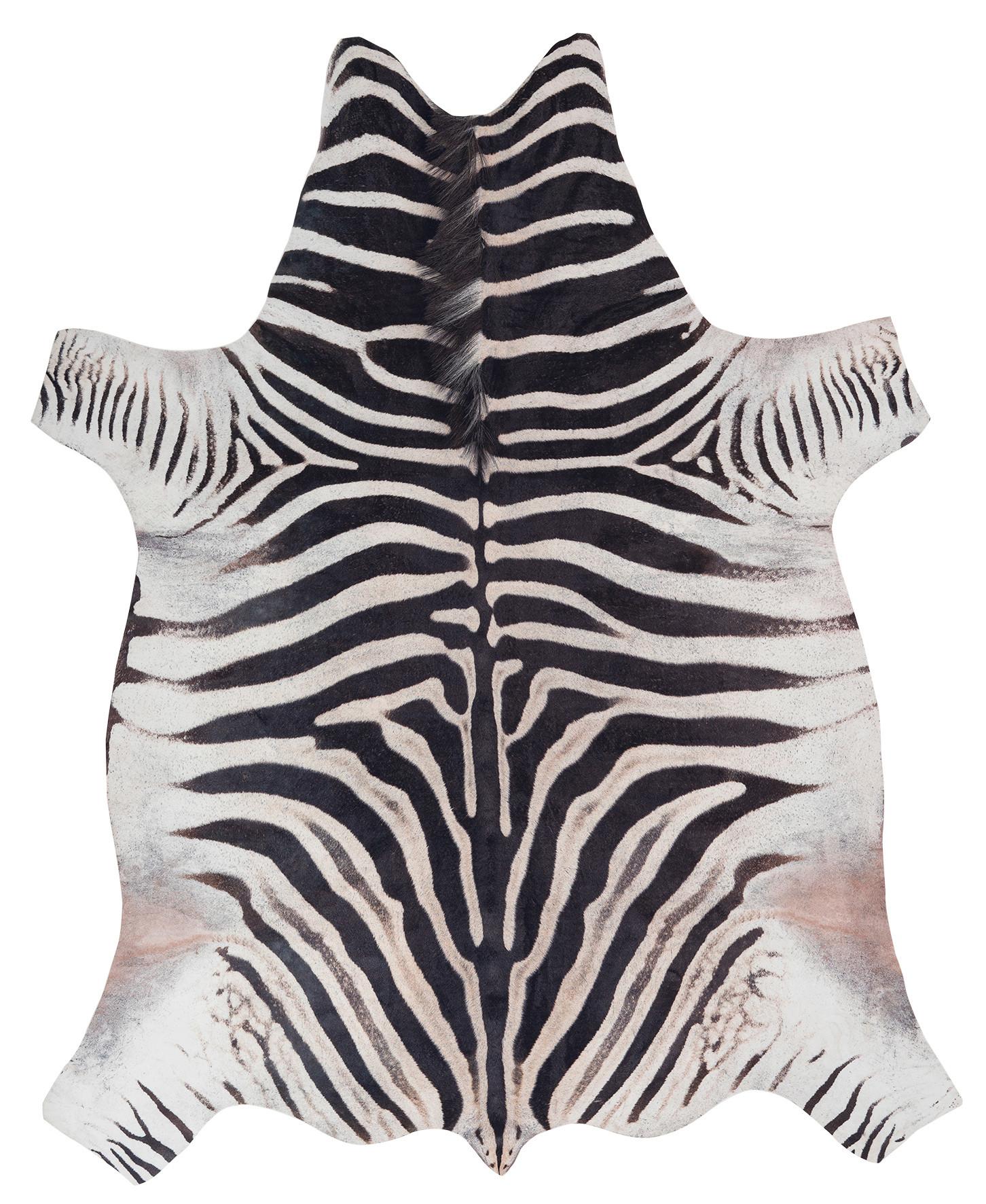 Rinderfell My Toledo - Schwarz/Weiß, Design, Textil (155/190cm) - Obsession