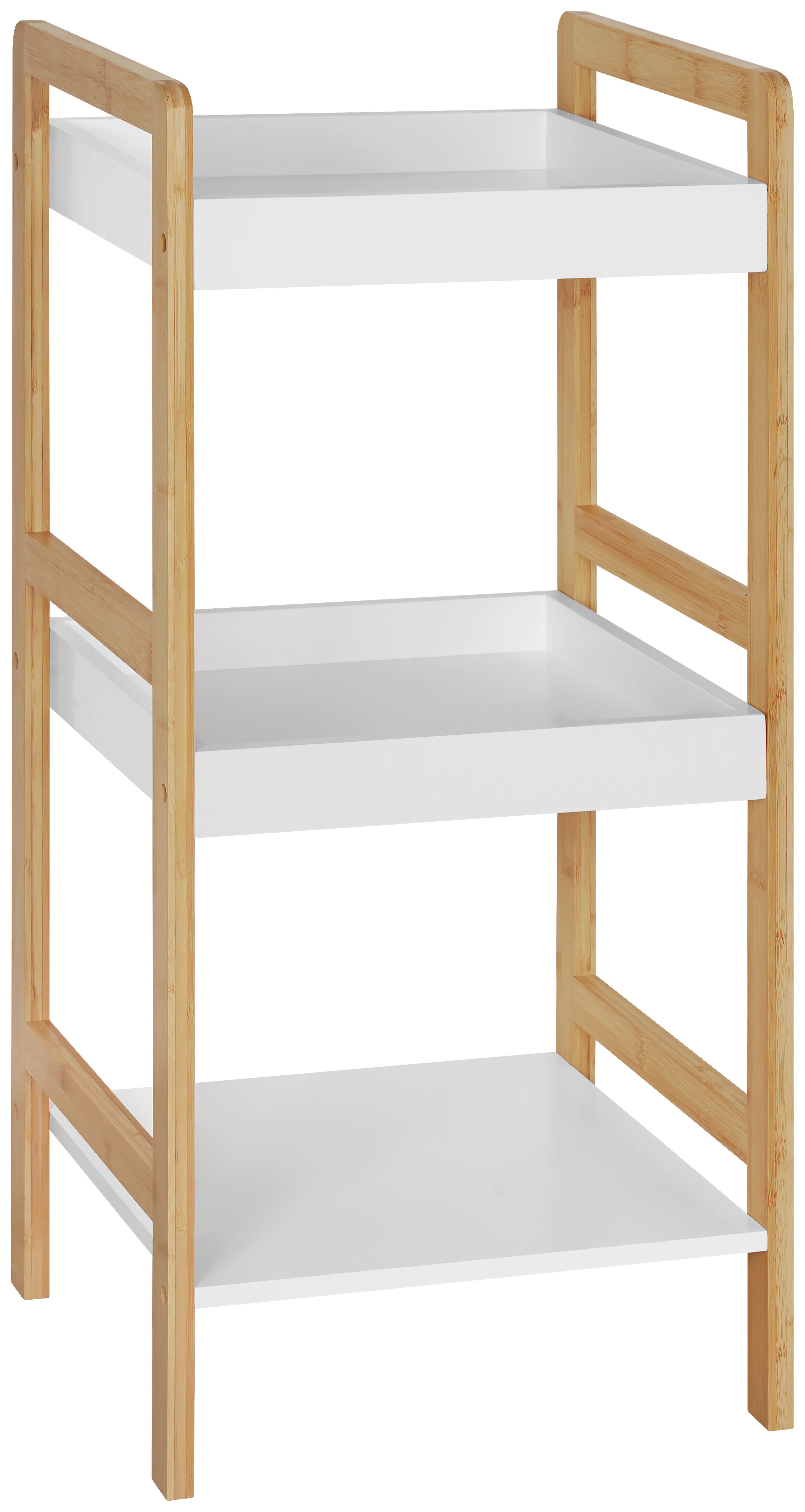 Regal Liane 3 - Naturfarben/Weiß, MODERN, Naturmaterialien/Holzwerkstoff (36/80/33cm)