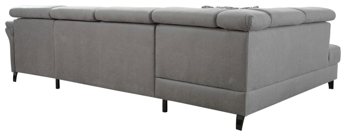 Wohnlandschaft Arngast links hellgrau, 193x317x165 cm - Hellgrau/Schwarz, KONVENTIONELL, Textil (193/317/165cm) - Sit & More