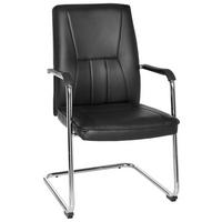 Besucherstuhl Tila V Schwarz - Chromfarben/Schwarz, MODERN, Kunststoff/Textil (56/97/46cm) - MID.YOU