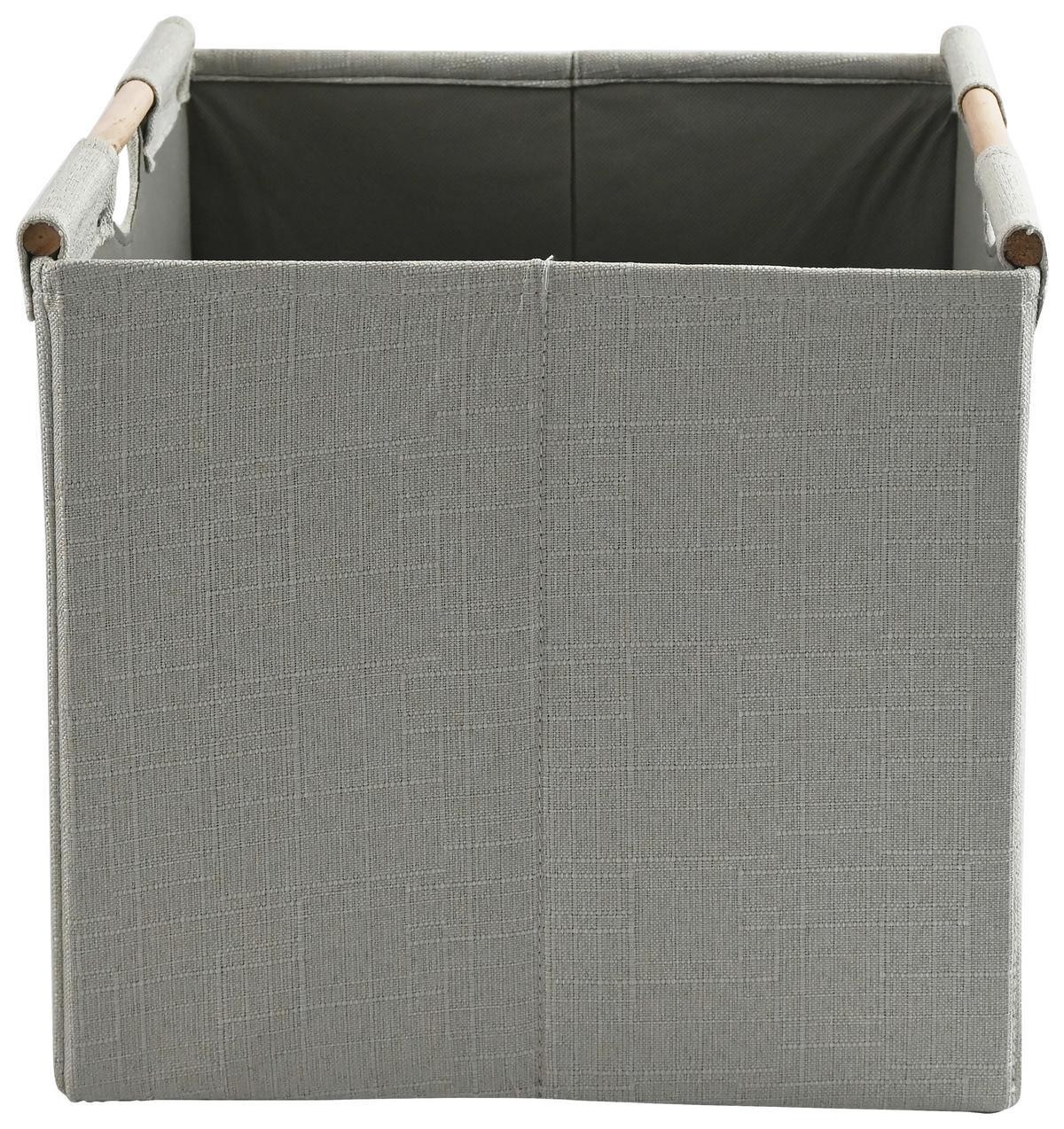 Aufbewahrungsbox Luise - Grau, KONVENTIONELL, Holz/Textil (33/33/32cm) - Luca Bessoni