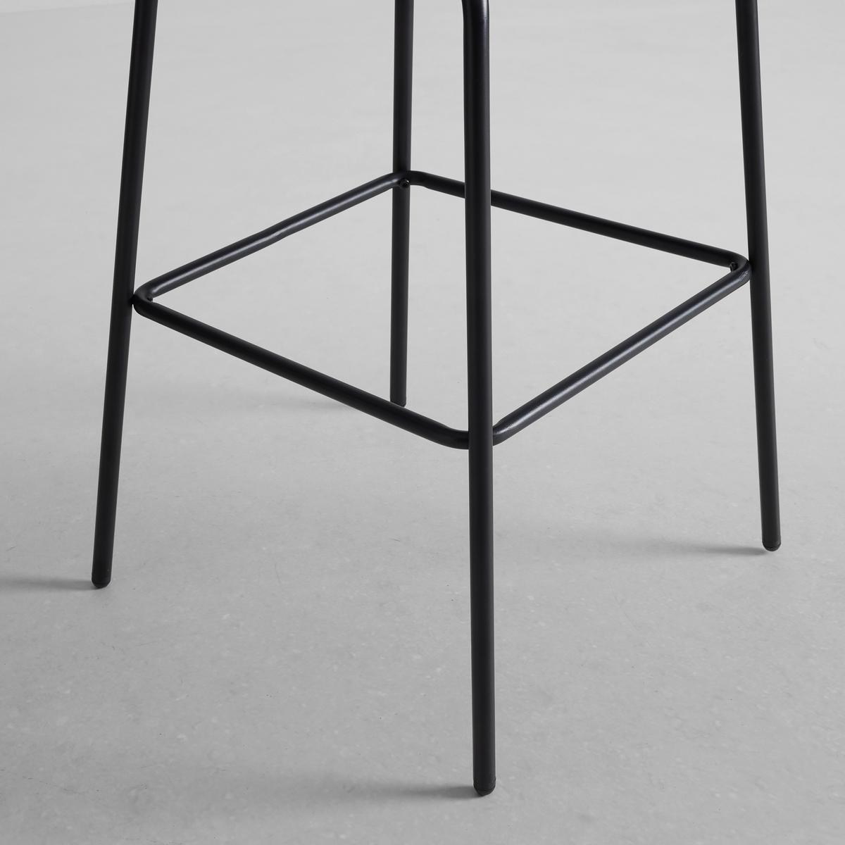 BAROVÁ STOLIČKA MALEA - čierna/svetlosivá, Modern, kov/drevo (46cm) - Bessagi Home
