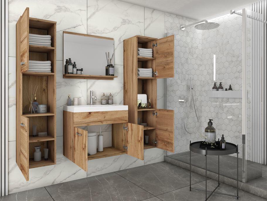 Badezimmer in Eichefarben