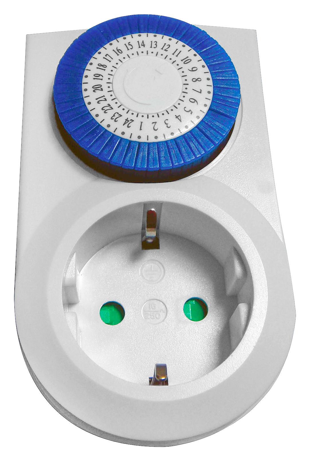 Zeitschaltuhr Paulina - Weiß, KONVENTIONELL, Kunststoff (10/6/6,8cm) - Homezone