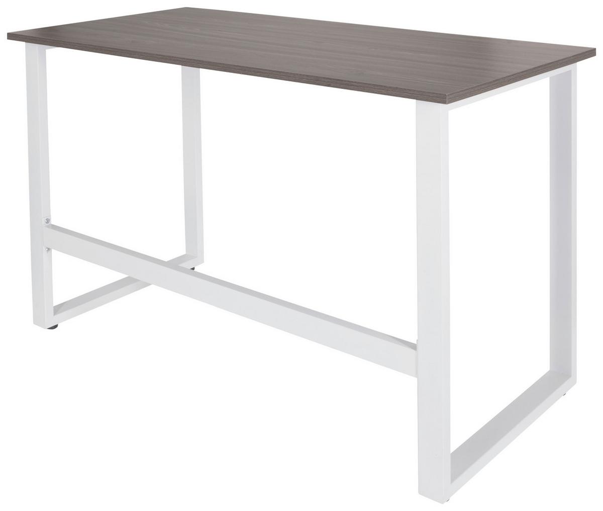 Schreibtisch Workspace Light I Grau/Weiß - Weiß/Grau, Basics, Holzwerkstoff/Metall (120/60/76cm) - MID.YOU