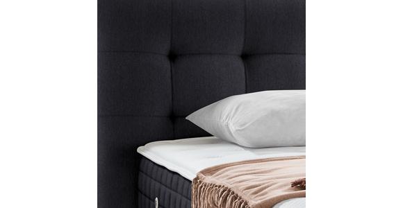 Boxspringbett mit Kontinental Matratze 160x200 Domino - Anthrazit, KONVENTIONELL, Holz (160/200cm) - James Wood