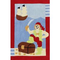 Kinderteppich Bc-1364-01 - Blau/Rot, Trend, Textil (110/170cm)