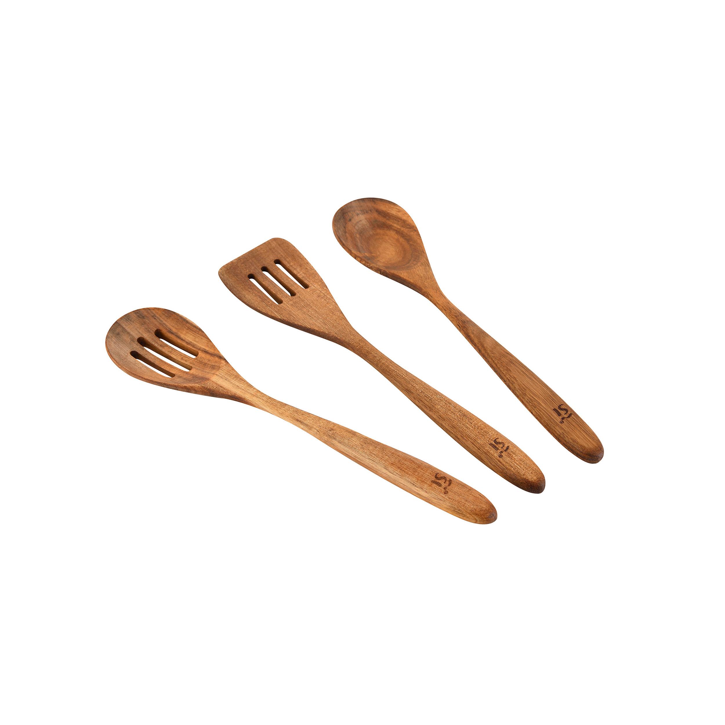 Küchenhelferset Nussbaumfarben 3-teilig - Nussbaumfarben, Basics, Holz (34.5/24/2.5cm)