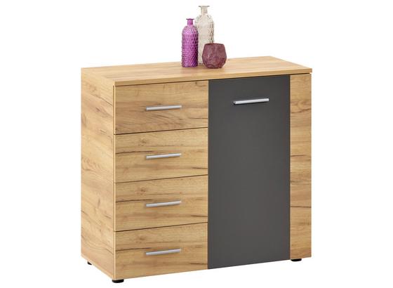 Kommode Uno - Eichefarben/Grau, MODERN, Holzwerkstoff (88/80/40cm) Kommode Uno - Eichefarben/Grau, MODERN, Holzwerkstoff (88/80/40cm)