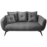 2,5-Sitzer-Sofa Baggio mit Kissen Grau - Schwarz/Grau, MODERN, Holz/Textil (196/94/103cm) - Livetastic