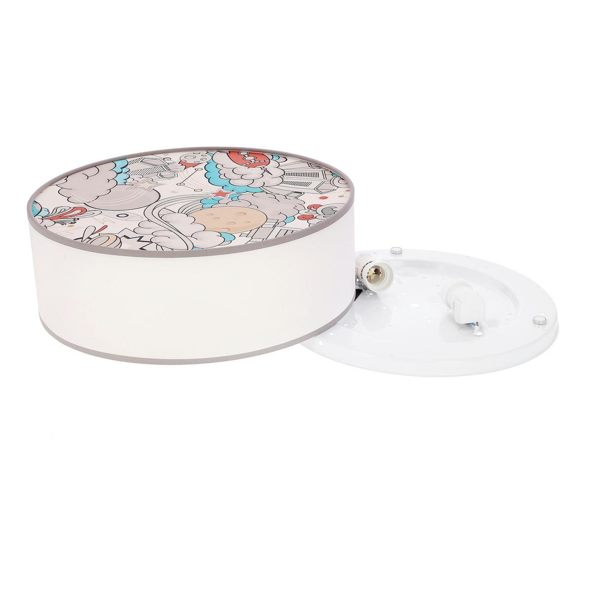 Kinderdeckenleuchte 31-38869 Kiddy Wolke - Multicolor/Weiß, KONVENTIONELL, Kunststoff/Metall (38/38/14cm)