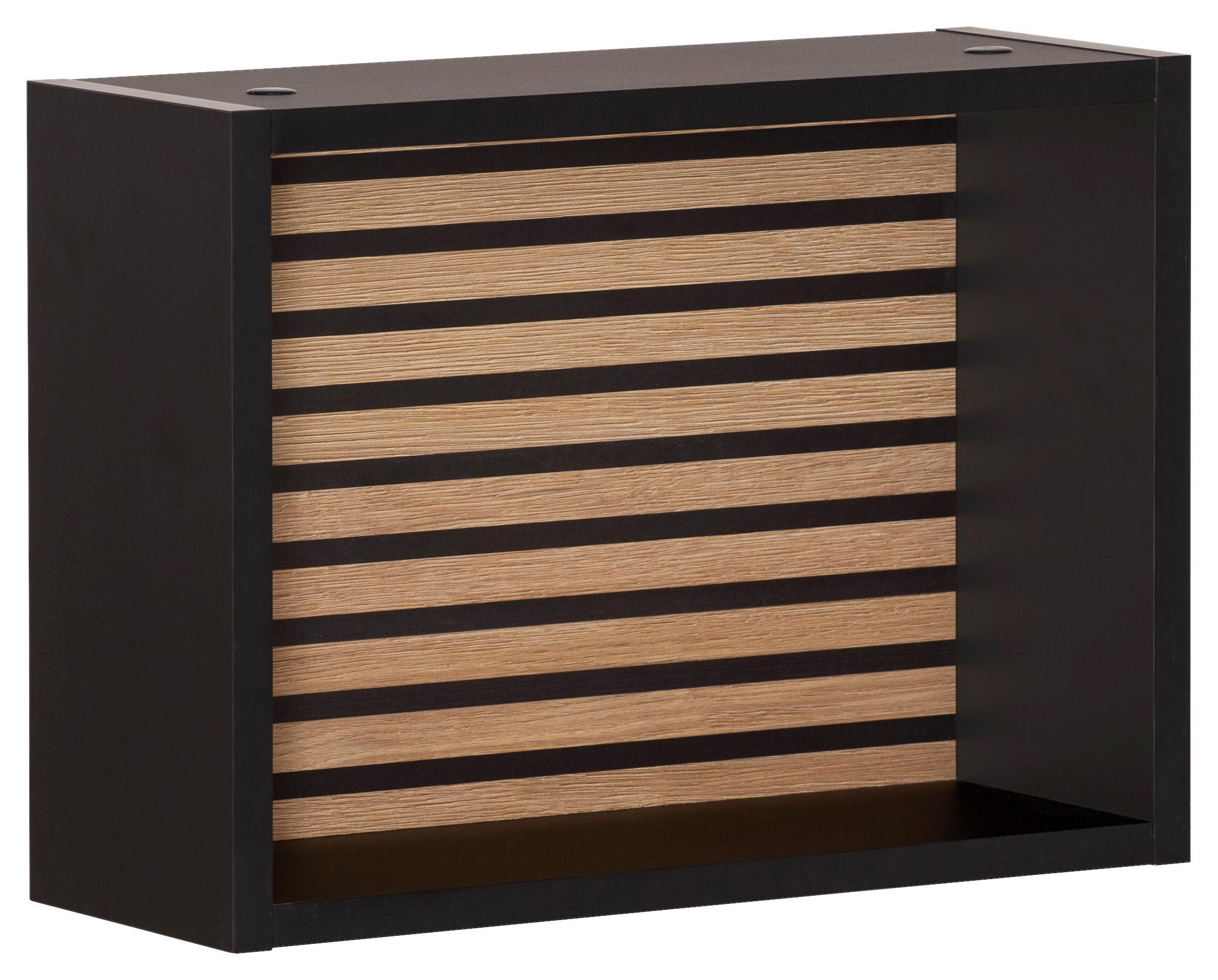 Regal Ekko - Eichefarben/Schwarz, MODERN, Holzwerkstoff (40,2/30,2/15,7cm) - MID.YOU