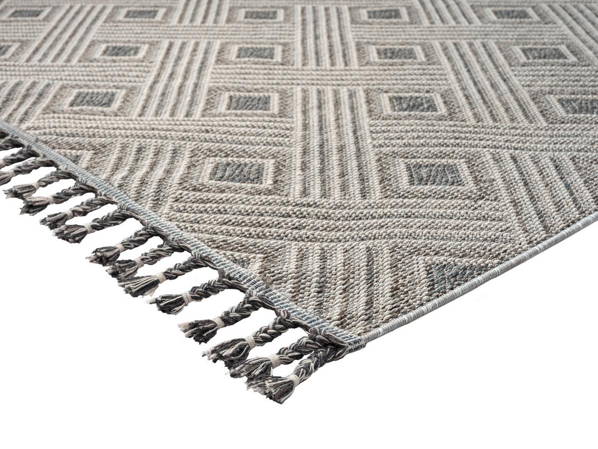 Flachwebteppich Grau/weiß Joana 80x150 Cm - Weiß/Grau, ROMANTIK / LANDHAUS, Textil (80/150cm) - James Wood