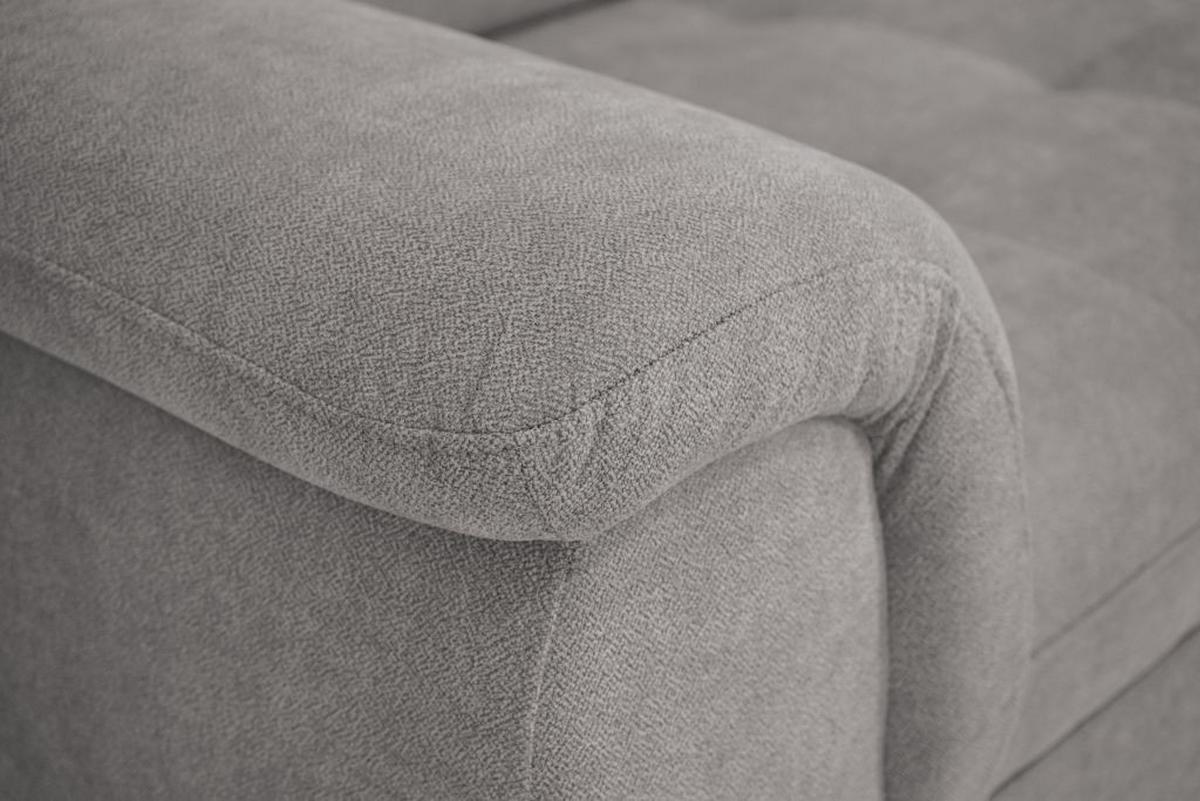 Rohová sedačka FALCO, pravá, šedohnědá žinylka,2x op.hlavy - černá/šedohnědá, Konvenční, dřevo/kompozitní dřevo (251/183cm) - Ondega