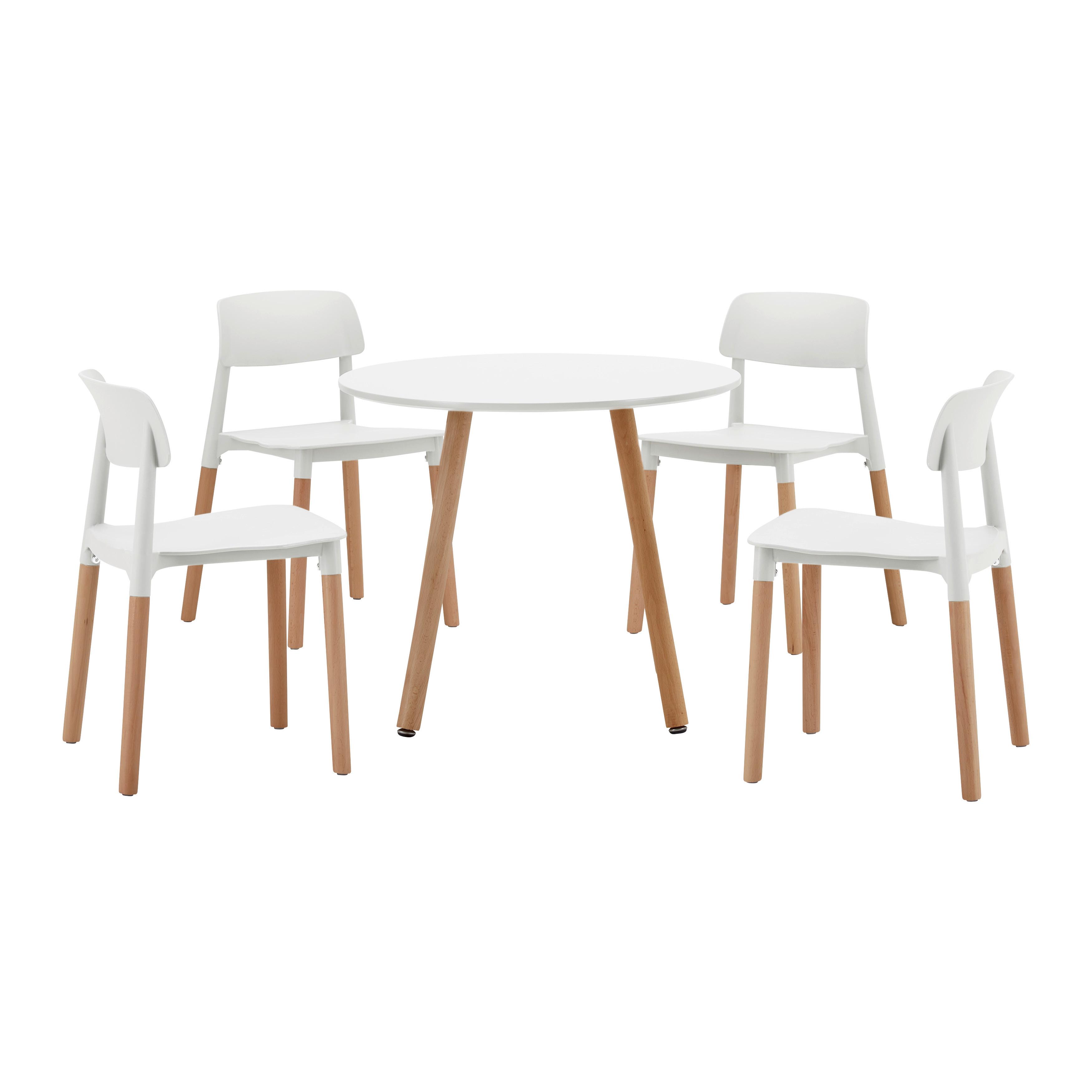 Dětská Sedací Souprava Dessy Bílá - bílá, Moderní, dřevo/plast (60/34,5/48/53/60/31cm) - Bessagi Home