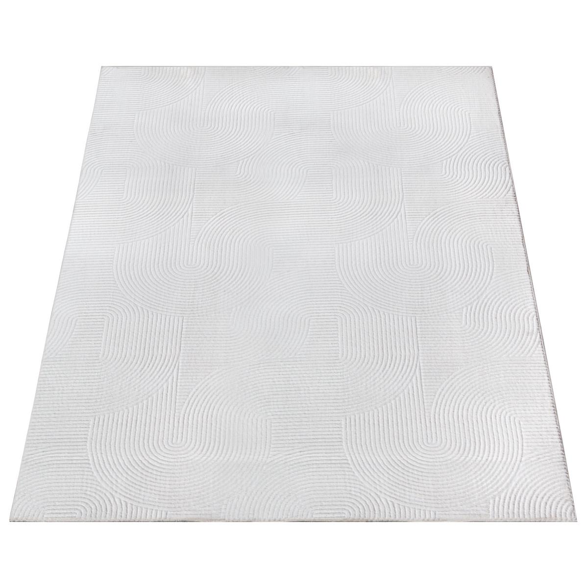 Webteppich Stilo - Weiß, KONVENTIONELL, Textil (200/280cm)