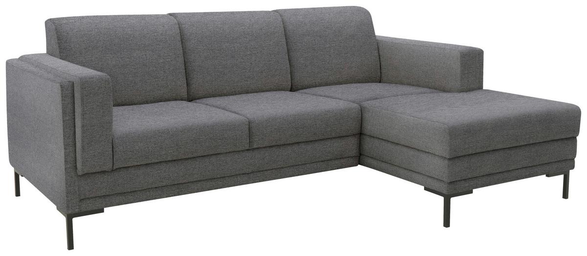 Ecksofa Looks Vii - Schwarz/Grau, Design, Textil (214/146cm) - LOOKS by W.Joop