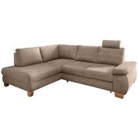 Eckschlafsofa Positano Hellbraun S: 206x261 Cm - Wildeiche/Hellbraun, MODERN, Textil (206/261cm) - Livetastic